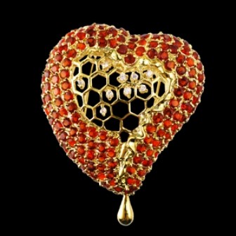 Dali-Honeycomb-Heart-Pin